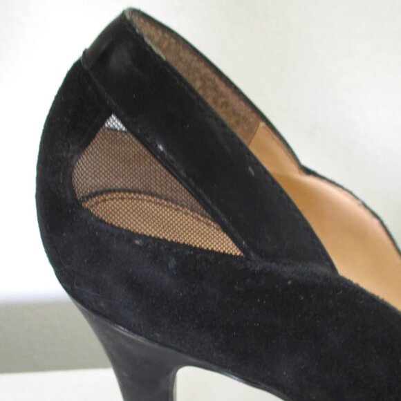Marc Fisher "Violat" Womens Black Suede .5" Platform Peep w/3.5" Heel- Size 8.5M - Picture 6 of 11